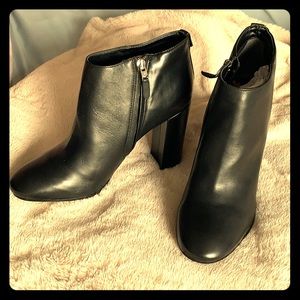 Black Leather Booties
